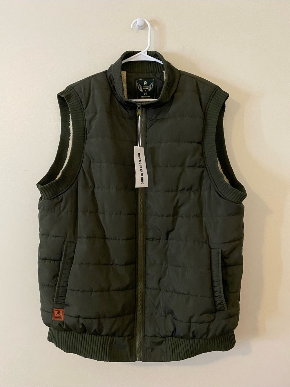 Cool Choice Men's Quilted Sleeveless Puffer Vest - Olive Plus 3XL